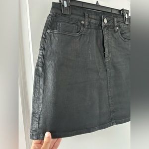 Black mini skirt